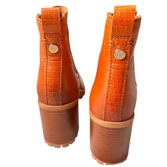 Vince Camuto Denniel Chelsea Bootie Pull On Close Toe Block Heeled Boots Sz 71/2 - Picture 7 of 11